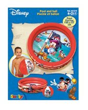 Dětské bazénky - Nafukovací bazén Mickey Mouse  Mondo dvoukomorový 100 cm s míčem_0