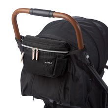 Previjalne torbe za vozičke - Previjalna torba kot pas Biarritz Changing Black Bag Beaba pasna torbica za voziček ali kolo 3-11 litrov prostornine_0