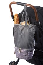 Prebaľovacie tašky ku kočíkom - Prebaľovacia taška ako opasok Biarritz Changing Black Bag Beaba ľadvinka na kočík a bicykel 3-11 litrov objem_1