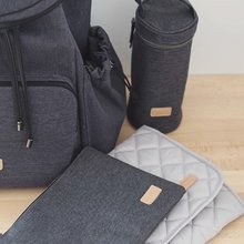 Pelenkázótáskák babakocsikhoz - Pelenkázó hátizsák Vancouver Backpack Dark Grey Beaba kiegészítőkkel 22 l térfogat 42 cm szürke_0