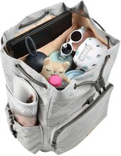 Geantă scutece la cărucior - Geantă tip rucsac de înfățat Vancouver Backpack Heather Grey Beaba cu accesorii volum 22 l 42 cm gri deschis_1