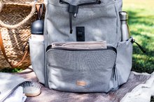 Prebaľovacie tašky ku kočíkom -  NA PREKLAD - Mochila cambiadora Beaba Vancouver Backpack Heather Grey Con complementos de 22 l, volumen de 42 cm, color gris claro._7