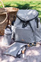 Wickeltaschen für Kinderwagen - Wickeltasche als Rucksack Vancouver Backpack Heather Grey Beaba mit Zubehör 22 l Volumen 42 cm hellgrau_10