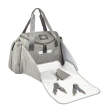 Prebaľovacie tašky ku kočíkom - Prebaľovacia taška ku kočíku Beaba Sydney II Changing Bag Heather Grey sivá_1