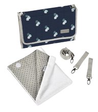 Wickeltaschen für Kinderwagen - Wickeltasche mit Wickelunterlage Beaba Geneva Moonlit Ocean/Jungle blau mit Aufdruck BE940275_1