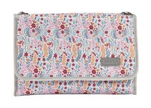 Prebaľovacie tašky ku kočíkom - Prebaľovacia taška s podložkou na prebaľovanie Beaba Geneva Mirage Grey/Floral sivá s potlačou_2