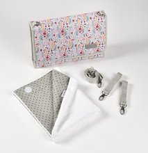 Wickeltaschen für Kinderwagen - Wickeltasche mit Wickelunterlage Beaba Geneva Mirage Grey/Floral grau mit Aufdruck BE940280_0