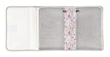 Prebaľovacie tašky ku kočíkom - Prebaľovacia taška s podložkou na prebaľovanie Beaba Geneva Mirage Grey/Floral sivá s potlačou_1