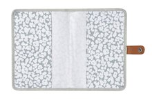 Prebaľovacie tašky ku kočíkom -  NA PREKLAD - Funda de tela para la documentación sanitaria del bebé Health Book Protection Beaba Cerezo flor blanca gris con diseño_0