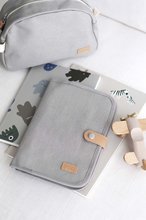 Previjalne torbe za vozičke - Tekstilni etui za otrokovo zdravstveno dokumentacijo Health Book Protection Beaba Canvas Pearl Grey siv_1