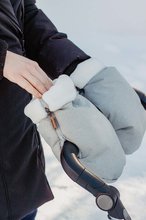  Fußsäcke - Handschuhe für den Kinderwagen Handies Beaba Heather Grey extra warm wasserdicht, grau_0