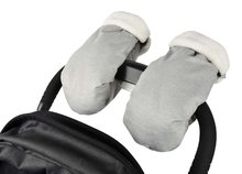  Fußsäcke - Handschuhe für den Kinderwagen Handies Beaba Heather Grey extra warm wasserdicht, grau_1