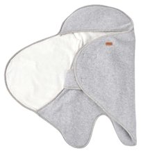 Winter-Schlafsäcke - Pucktuch Babynomade® Double Fleece Beaba Heather Grey White doppelschichtig, extra warmes Grau von 0-6 Monaten_0