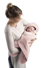 Zimske odejice - Odejica za zavijanje Babynomade® Double Fleece Beaba Dusty Rose White dvoslojna ekstra topla rožnata od 0-6 mes_2