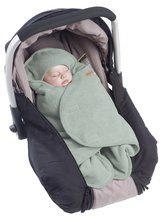 Winter-Schlafsäcke - Wickeltuch Babynomade® Double Fleece Beaba Sage Green White extra warmes Grün von 0-6 Monaten, doppelschichtig_2