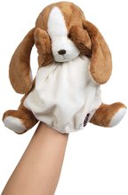 Kesztyűbábok - Plüss kutyus bábjáték Les Amis Tiramisu Dog Kaloo barna 24 cm puha plüssből ajándékdobozban 0 hó-tól_2