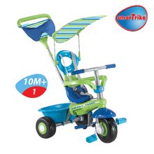 Tříkolky od 10 měsíců - Tříkolka Plus Fresh smarTrike modro-zelená s proužky od 10 měsíců_1