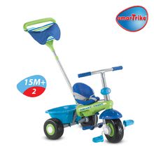 Tříkolky od 10 měsíců - Tříkolka Plus Fresh smarTrike modro-zelená s proužky od 10 měsíců_2