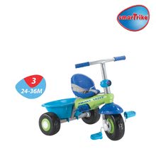 Triciklik 10 hónapos kortól - Tricikli Plus Fresh smarTrike kék-zöld csíkos 10 hó-tól_3