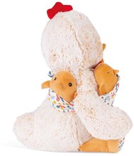 Plüssállatkák - Plüss kakas papa kiscsibéivel Linoo Chicken Dad Plush Paul Kaloo krémszínű 35 cm puha plüssből ajándékdobozban 0 hó-tól_1