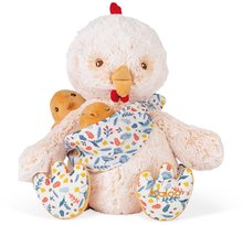 Plüssállatkák - Plüss kakas papa kiscsibéivel Linoo Chicken Dad Plush Paul Kaloo krémszínű 35 cm puha plüssből ajándékdobozban 0 hó-tól_2