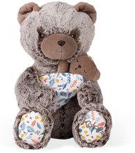 Plyšoví medvědi - Plyšový otec medvěd s mláďátkem Linoo Bear Dad Plush Oscar Kaloo hnědý 35 cm z jemného plyše v dárkové krabičce od 0 měsíců_0