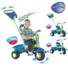 Tříkolky od 10 měsíců - Tříkolka Plus Fresh smarTrike modro-zelená s proužky od 10 měsíců_0