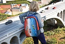 Školské tašky a batohy - Školská taška batoh Backpack James Racing Club Jeune Premier ergonomický luxusné prevedenie 42*30 cm_1