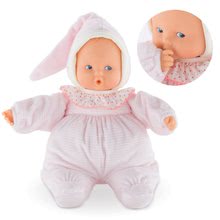 Igrače dojenčki od 0. meseca - Dojenček Babipouce Pink Striped Mon Doudou Corolle z modrimi očkami in našobljenimi ustnicami 28 cm od 0 mes_0