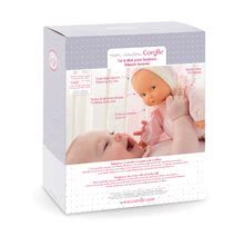 Igrače dojenčki od 0. meseca - Dojenček Babipouce Pink Striped Mon Doudou Corolle z modrimi očkami in našobljenimi ustnicami 28 cm od 0 mes_3