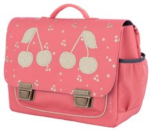 Teczki szkolne - Torebka szkolna Classic Midi Cherry Glitter Pink Jeune Premier ergonomiczne luksusowe wykonanie 30*38 cm_1