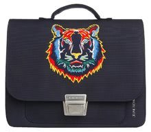 Servietă școlară Classic It bag Classic Mini Tiger Navy Jeune Premier design ergonomic de lux 27*32 cm