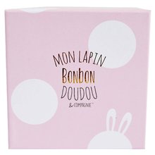 Pluszowe zajączki - Pluszowy zajączek Lapin Bonbon Doudou et Compagnie różowy 20 cm w opakowaniu podarunkowym od 0 miesiąca_1