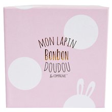 Pluszowe zajączki - Pluszowy zajączek Lapin Bonbon Doudou et Compagnie różowy 30 cm od 0 miesiąca_0