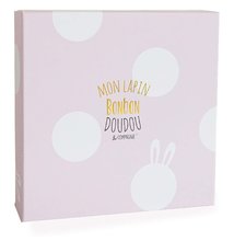 Hračky na maznanie a usínanie - Plyšový zajačik na maznanie Lapin Bonbon Doudou et Compagnie ružový 26 cm v darčekovom balení od 0 mes_1