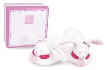 Îmbrăcăminte bebeluși - Papuci pentru bebeluși cu zornăitoare Lapin Cerise Doudou et Compagnie roz în ambalaj cadou de la 6-12 luni_1