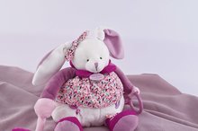 Plyšové zajace - Plyšový zajačik Activity Doll Lapin Cerise Doudou et Compagnie so zrkadielkom a hrkálkou ružový 30 cm v darčekovom balení od 0 mes_0