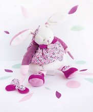 Plišasti zajčki - Plyšový zajačik Activity Doll Lapin Cerise Doudou et Compagnie so zrkadielkom a hrkálkou ružový 30 cm v darčekovom balení od 0 mes DC2705_3