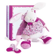 Plišasti zajčki - Plyšový zajačik Activity Doll Lapin Cerise Doudou et Compagnie so zrkadielkom a hrkálkou ružový 30 cm v darčekovom balení od 0 mes DC2705_0