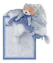 Igračke za grljenje i spavanje - Plyšový medvedík na maznanie Petit Chou Doudou et Compagnie modrý 27 cm v darčekovom balení od 0 mes DC2716_0