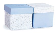 Igračke za grljenje i spavanje - Plyšový zajačik na maznanie Bunny Flower Box Doudou et Compagnie modrý 10 cm v darčekovom balení od 0 mes DC3338_3