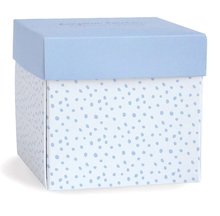 Jucării de alint și de adormit - Iepuraș de pluș pentru alint Bunny Flower Box Doudou et Compagnie albastră 10 cm în ambalaj cadou de alint_1