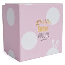 Plyšové zajace - Plyšový zajačik Lapin Bonbon Doudou et Compagnie ružový 16 cm v darčekovom balení od 0 mes_1