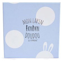 Iepurași de pluș - Iepuraș de pluș Lapin Bonbon Doudou et Compagnie albastru 16 cm în ambalaj cadou de la 0 luni_2