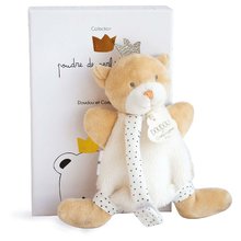 Plyšové medvede - Plyšový medvedík s klipom na cumlík Bear Little King Perlidoudou Doudou et Compagnie hnedý v darčekovom balení 15 cm od 0 mes_2