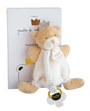 Plyšové medvede - Plyšový medvedík s klipom na cumlík Bear Little King Perlidoudou Doudou et Compagnie hnedý v darčekovom balení 15 cm od 0 mes_3