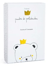 Pluszowe misie - Pluszowy miś z klipsem do smoczka Bear Little King Perlidoudou Doudou et Compagnie brązowy w opakowaniu upominkowym 15 cm od 0 miesiąca życia_0