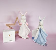 Alvókendők DouDou - Plüss nyuszi dédelgetésre Bunny Star Perlidoudou Doudou et Compagnie fehér 10 cm ajándékcsomagolásban 0 hó-tól_3