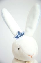 Kuschel- und Einschlafspielzeug - Plyšový zajačik na maznanie Bunny Sailor Perlidoudou Doudou et Compagnie modrý 10 cm v darčekovom balení od 0 mes DC3514_1