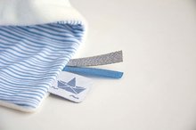 Alvókendők DouDou - Plüss nyuszi dédelgetésre Bunny Sailor Perlidoudou Doudou et Compagnie kék 10 cm ajándékcsomagolásban 0 hó-tól_3